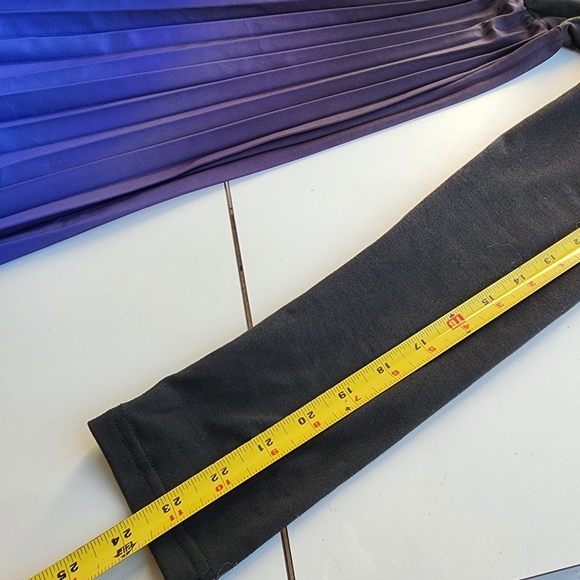 Shein Women's Black to Purple Ombre Pleated Midi Dress Elegant Gradient Sz S (4) - Picture 11 of 14